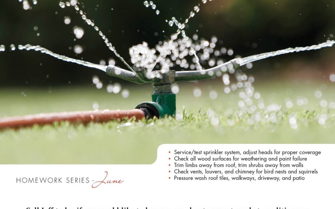June Homework – Service Your Sprinkler System